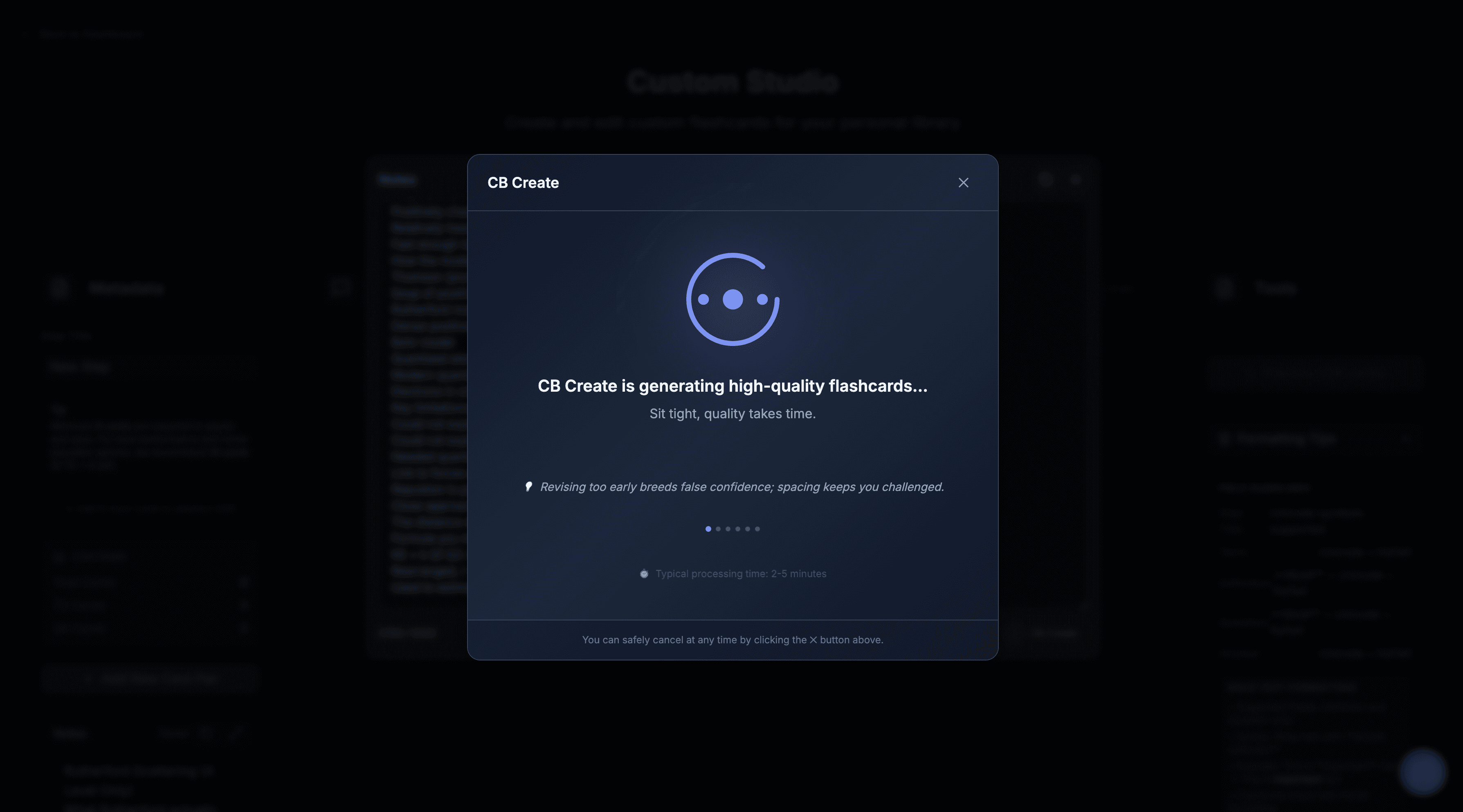 CB Create - AI Flashcard Generation
