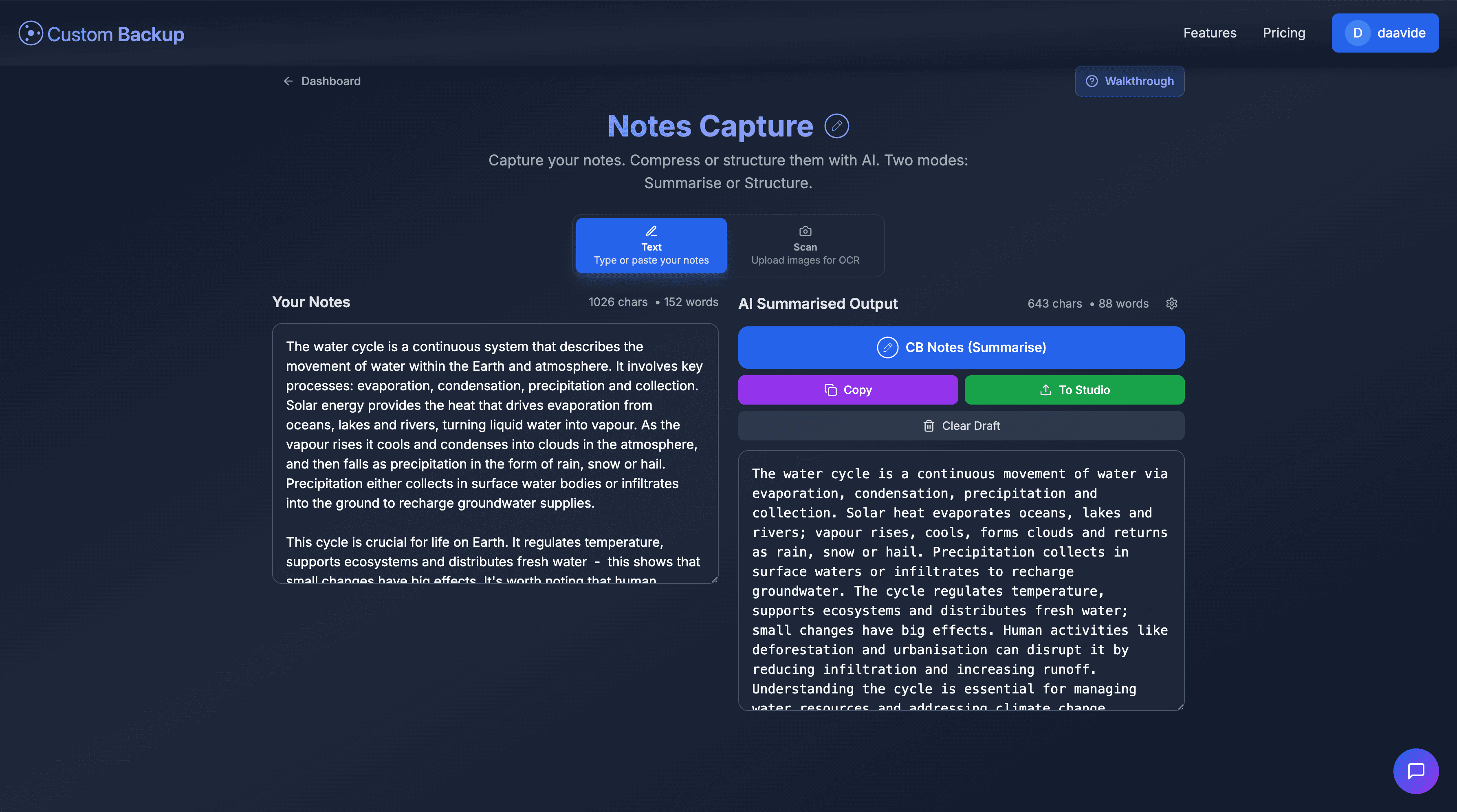 CB Notes - Capture & Compress